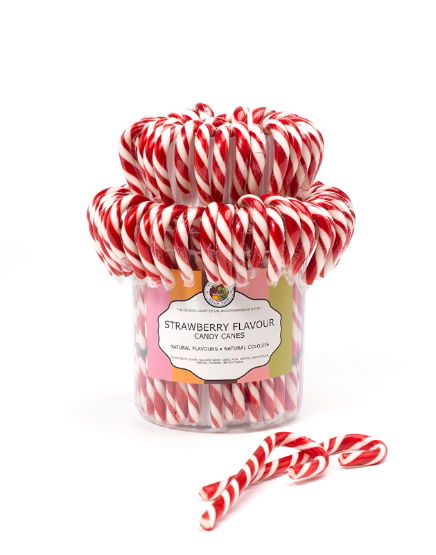 Original Candy - Strawberry Candy Canes (80 x 28g Cane)