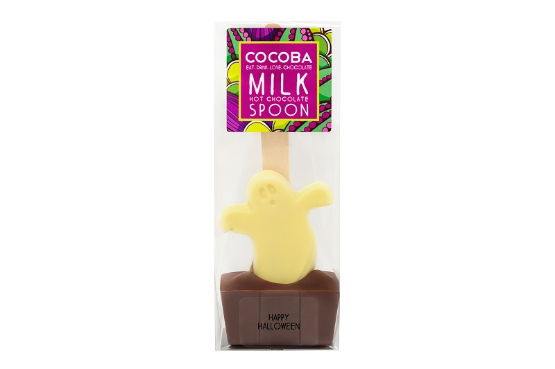 Cocoba-Halloween-Milk HotChoc Spoon White Ghost(12x50g)