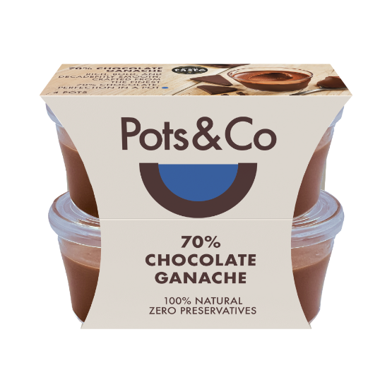 Pots & Co Gluten Free 70% Chocolate Ganache Little Pots