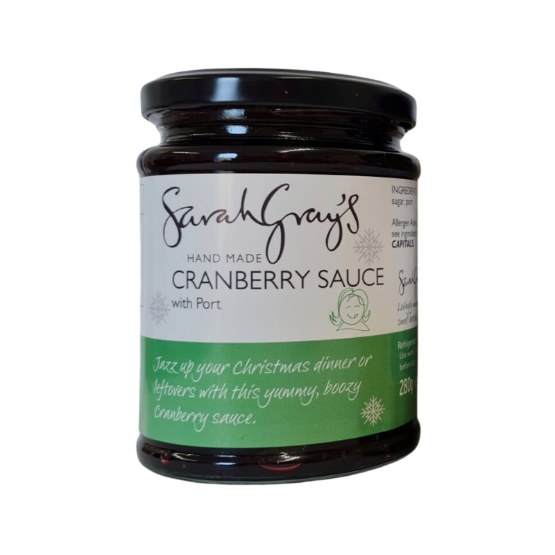 Sarah Gray's - Cranberry Sauce with Port (6 x 330g)
