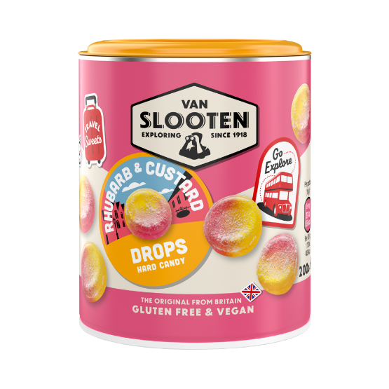 Van Slooten Rhubarb and Custard Drops 