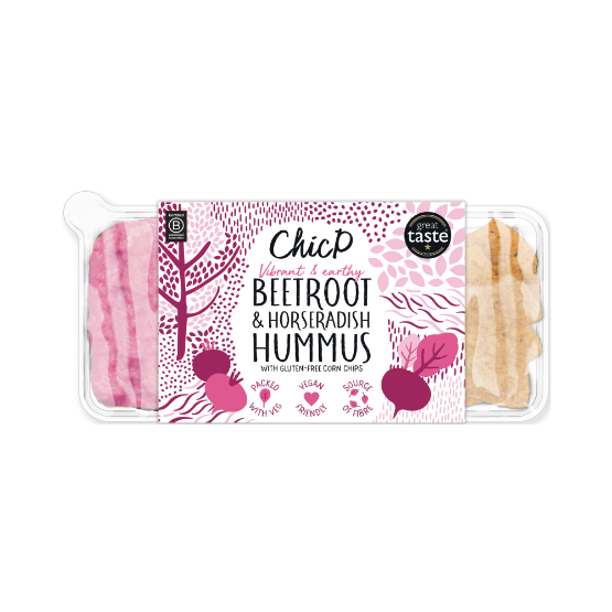 Chic P Beetroot & Horseradish Hummus Snack Pot