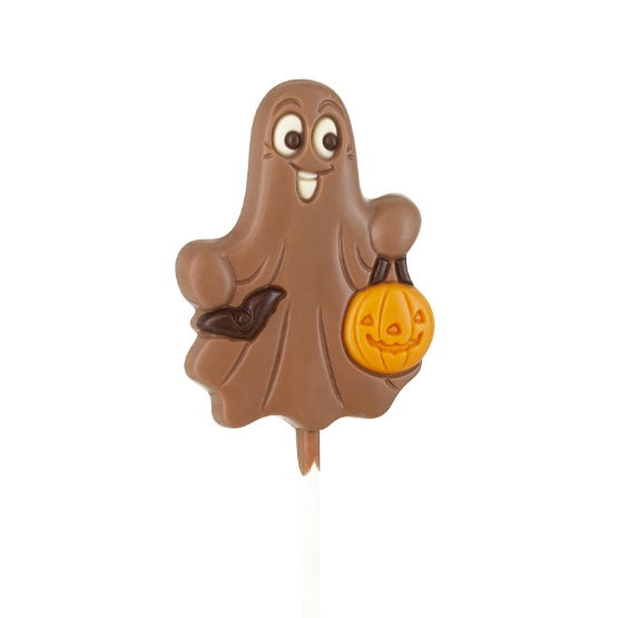Belfine-Milk&White Chocolate Ghost Lollipop (24 x 30g)