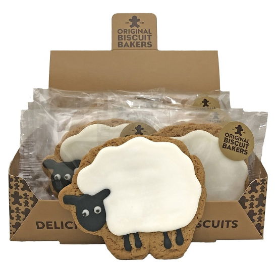 Original Biscuit Bakers - Fleecy Flora Iced Sheep - Deluxe Iced (12 x 55g)