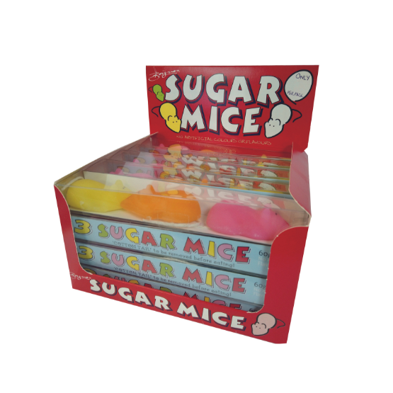 Ross' of Edinburgh - Assorted Sugar Mice Acetate 3 Pck (20 x 60g)