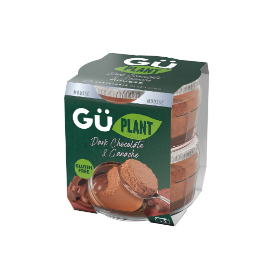 Gu Puddings - Free From Dark Chocolate Mousse with Ganache (4 x (2 x 70g))