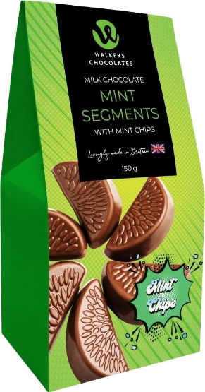 Walkers Chocolates Milk Chocolate Mint Segments Mint Crisp