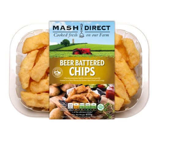 Mash Direct - Beer Battered Chips (6 x 400g)