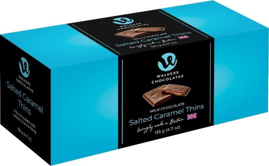 Walkers Chocolates Milk Chocolate Salted Caramel Thin