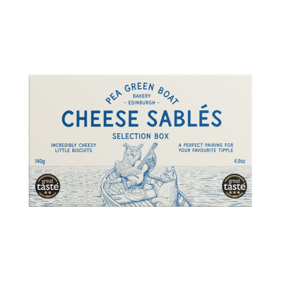 Pea Green Boat Cheese Sables Selection Box