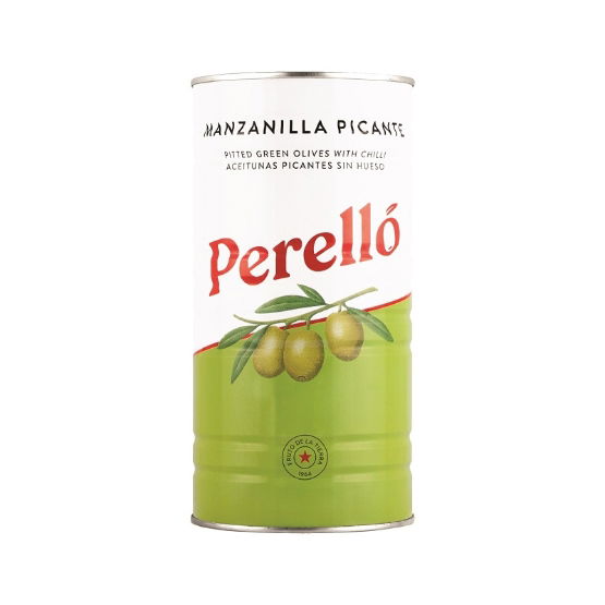 BRINDISA - PITTED MANZANILLA OLIVES W CHILLI (6 X 600G)