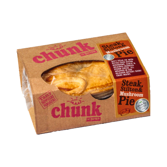 Chunk Steak, Stilton & Mushroom Pie