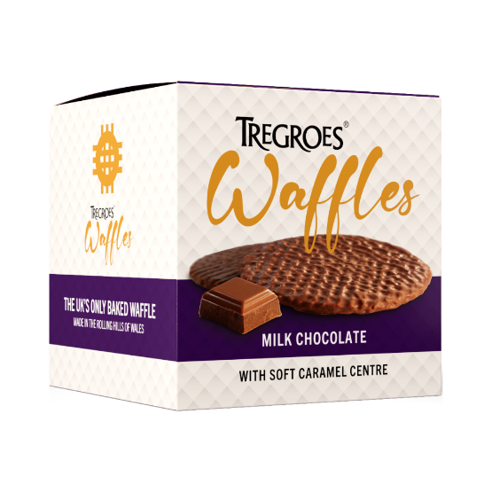 Tregroes Milk Chocolate Coated Waffles Carton