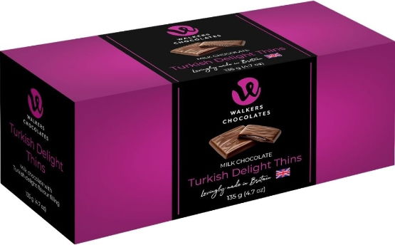 Walkers Chocolates Milk Chocolate Turkish Delight Thin