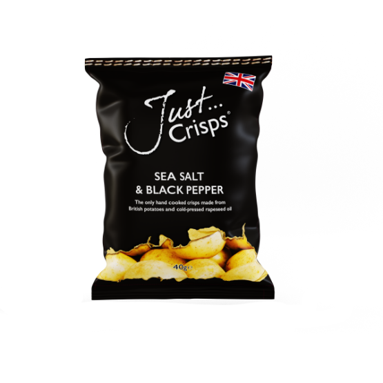 Just Crisps - GF Black Pepper Sea Salt (24 x 40g)