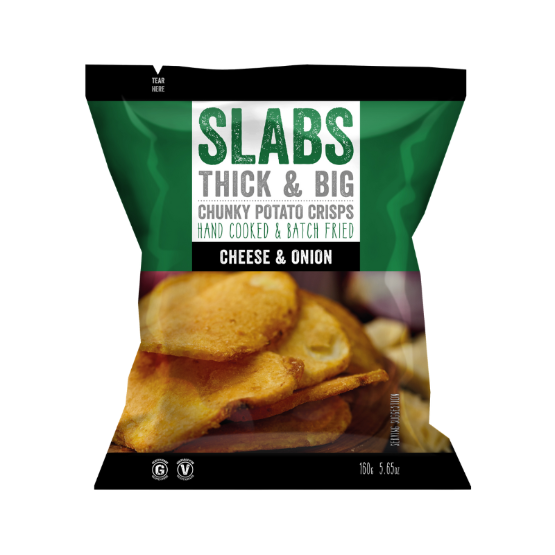 Slabs - Mature Cheddar & Onion (9 x 160g)