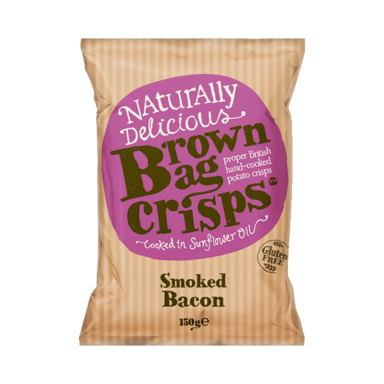 Brown Bag Crisps Smoked Bacon Crisps