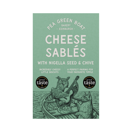 Pea Green Boat - Cheese Sables (Nigella Seed & Chive) (12x80g)