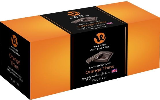 Walkers Chocolates Dark Chocolate Orange Thin