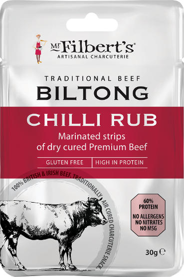 Mr Filberts - Chilli Rub Biltong (20 x 30g)