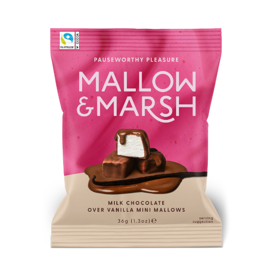 Mallow & Marsh Vanilla & Milk Chocolate Mini Mallows Bag