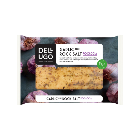 Dell Ugo - Roasted Garlic & Sea Salt Focaccia (6 x 170g)