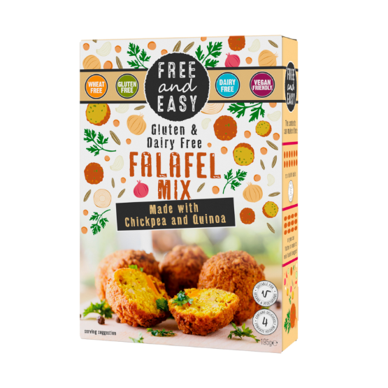 Free and Easy - GF Falafel Mix w/ Chickpea&Quinoa (4 x 195g)