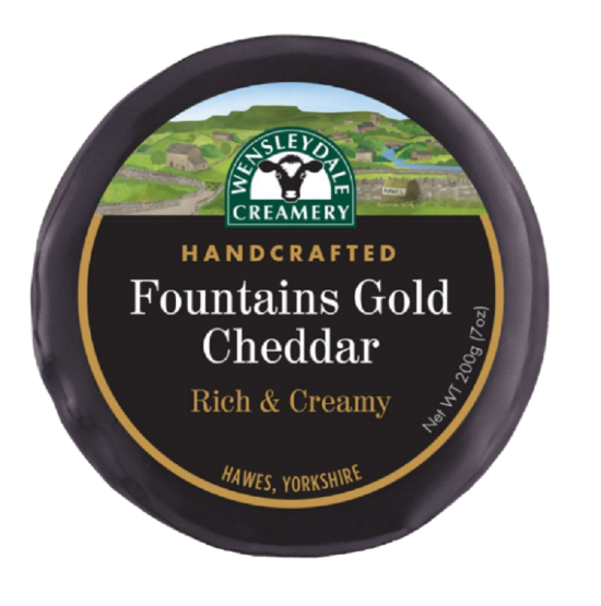 Wensleydale Fountain Gold Cheddar (1 x 200g)