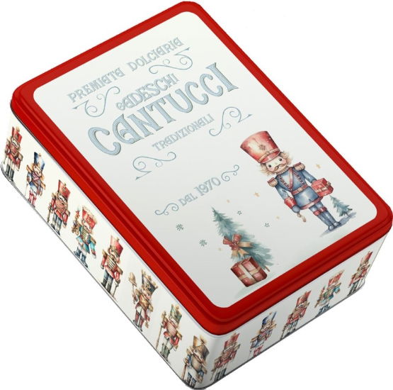 Gadeschi Cantucci Biscuits Red Nutracker Tin