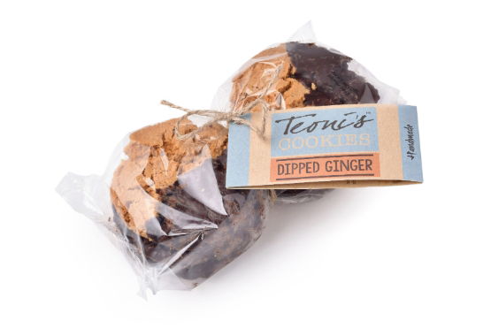 Teoni's - Dipped Dark Choc Stem Ginger Oat Cookies (12x300g)