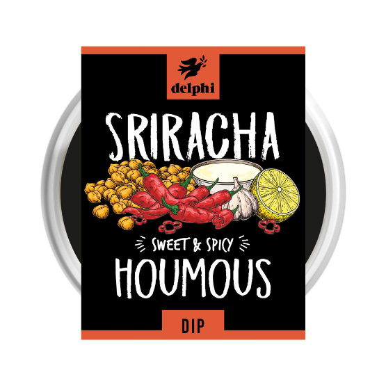 Delphi Sriracha Houmous Dip