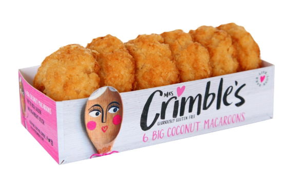 Mrs Crimbles - Gluten Free Large Plain Macaroons - 6 Pack (12 x 180g)