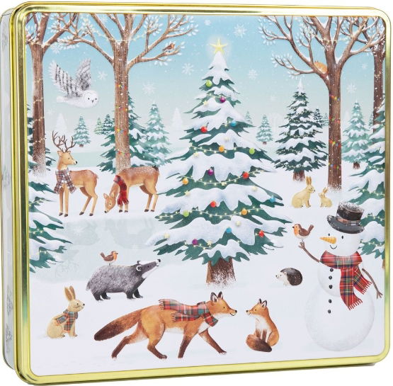 Silver Crane Festive Forest Square