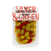 Silver & Green - Piri Piri Suffed Olives Pitted Green (6x220g)