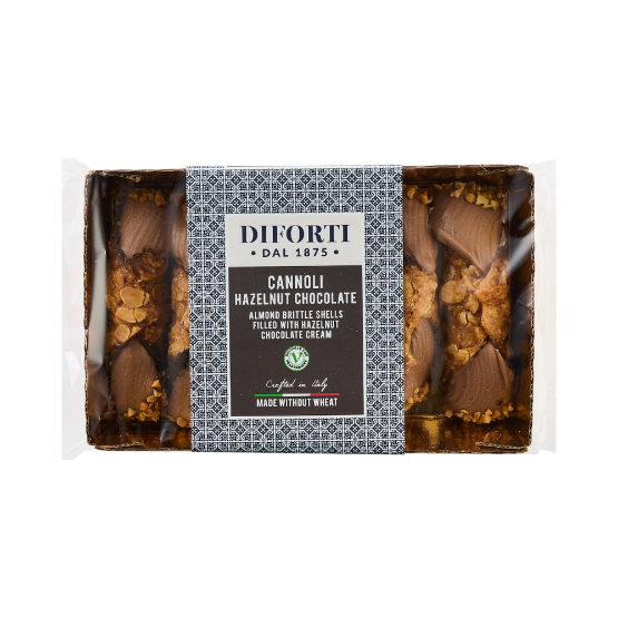 Diforti Gluten Free Sicilian Cannoli Hazelnut Chocolate