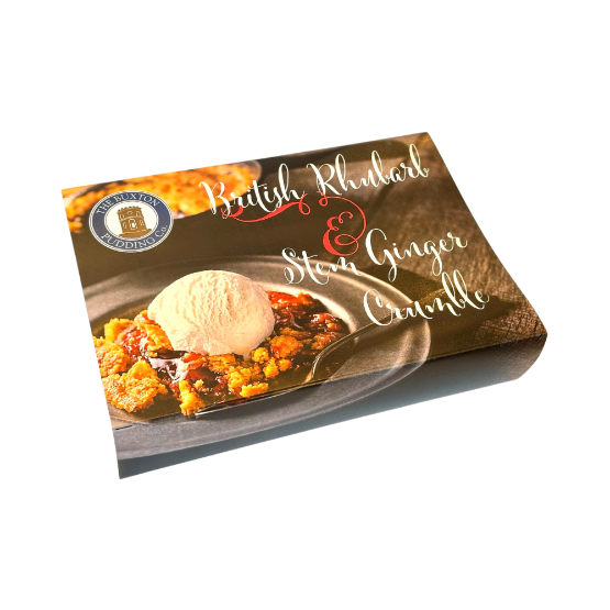 Buxton Pudding Co Rhubarb & Ginger Crumble Family Pudding