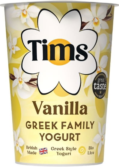 Tims Vanilla Greek Style Family Yogurt