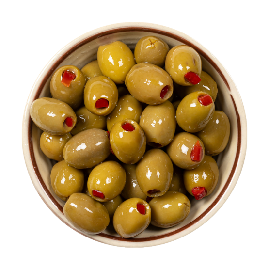 Silver and Green Sweet Pimento Stuffed Olives