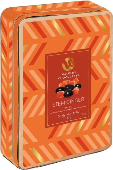 Walkers Chocolates Dark Chocolate Ginger Tin