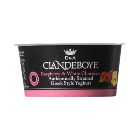 Clandeboye Raspberry & White Chocolate Greek Style Yoghurt