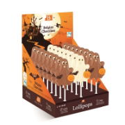 Belfine-Milk&White Chocolate Ghost Lollipop (24 x 30g)